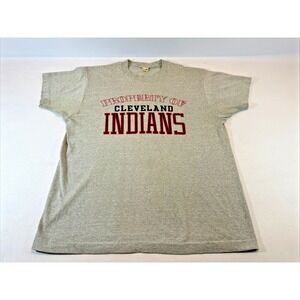 Vintage Cleveland Indians Shirt Size Extra Large Property Of Single Stitch 50/50